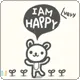 i'm very happy teddy bear