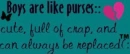 Boys are like purses