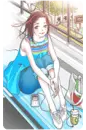girl in blue
