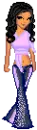 girl  dressed in purple