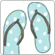 polka dots flip flop