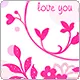 love you pink flowers
