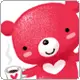 	cute kawaii red teddy bear & coffee