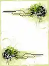 two flowers style green