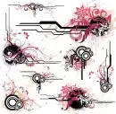 style flowers pink