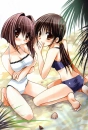 karin with kentas mom on the beach