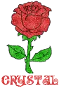 Crystal Red Rose