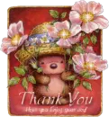 Cute Hedgehog Thank you