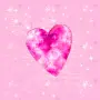 pink glitter heart