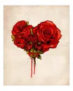 heart roses