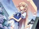 girl in rain