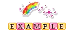 rainbow blinkie - example