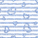 Blue Glittery Hearts Background