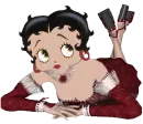Betty Boop dressed in red 
