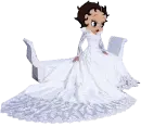 Betty Boop in a beautiful wedding dress