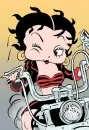 Betty Boop on a motorcycle