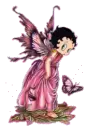 Betty Boop dressed in pink with wings