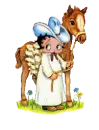 Betty Boop with a colt