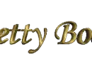 Betty Boop written in gold