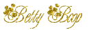 betty Boop written in sparkling gold