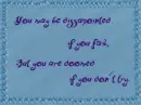 if you don't try in life