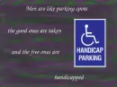 Men are like Handicap spots