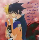 I added ze words! Isn't it adorable!! *coos at Sasu-kun and Naru-chan* 