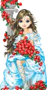 roses blue dress 