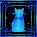 Blue Glitter Cat
