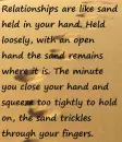 relationships are like sand
