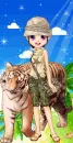 girl with tiger