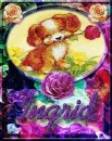 Puppy with flowers-Ingrid