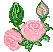 animated pink rose