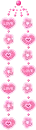 PINK HEARTS AND FLOWERS