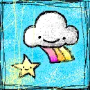 Rainbow, Cloud, and Star