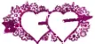 two hearts and arrow