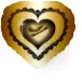 brown and golden hearts