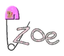 Diaper Pin With name Zoe