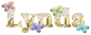 Glitter Gold Glass with Butterflies - Lynds