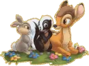 Bambi with Flower and Thumper