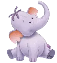 Baby Elephant Sitting