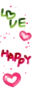 hearts - love happy