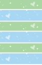 Green, Blue Heart Stripes
