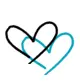 blue and black hearts
