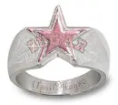 dallas cowboys pink star ring sugar