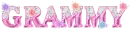 Pink Glass with Flowers - Grammy