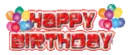 Happy Birthday - red