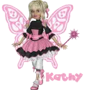 Pink butterfly girl