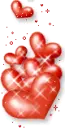 red hearts