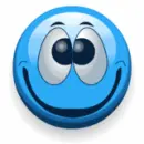 big blue smiley